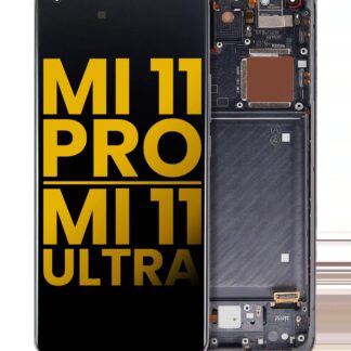 OLED Display mit Rahmen für Xiaomi Mi 11 Pro / Mi 11 Ultra (professionell aufgearbeitet) (Black (Schwarz))