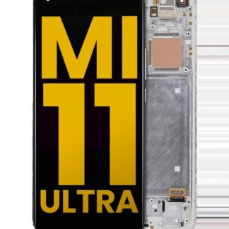 OLED Display mit Rahmen für Xiaomi Mi 11 Pro / Mi 11 Ultra (professionell aufgearbeitet) (Ceramic White)