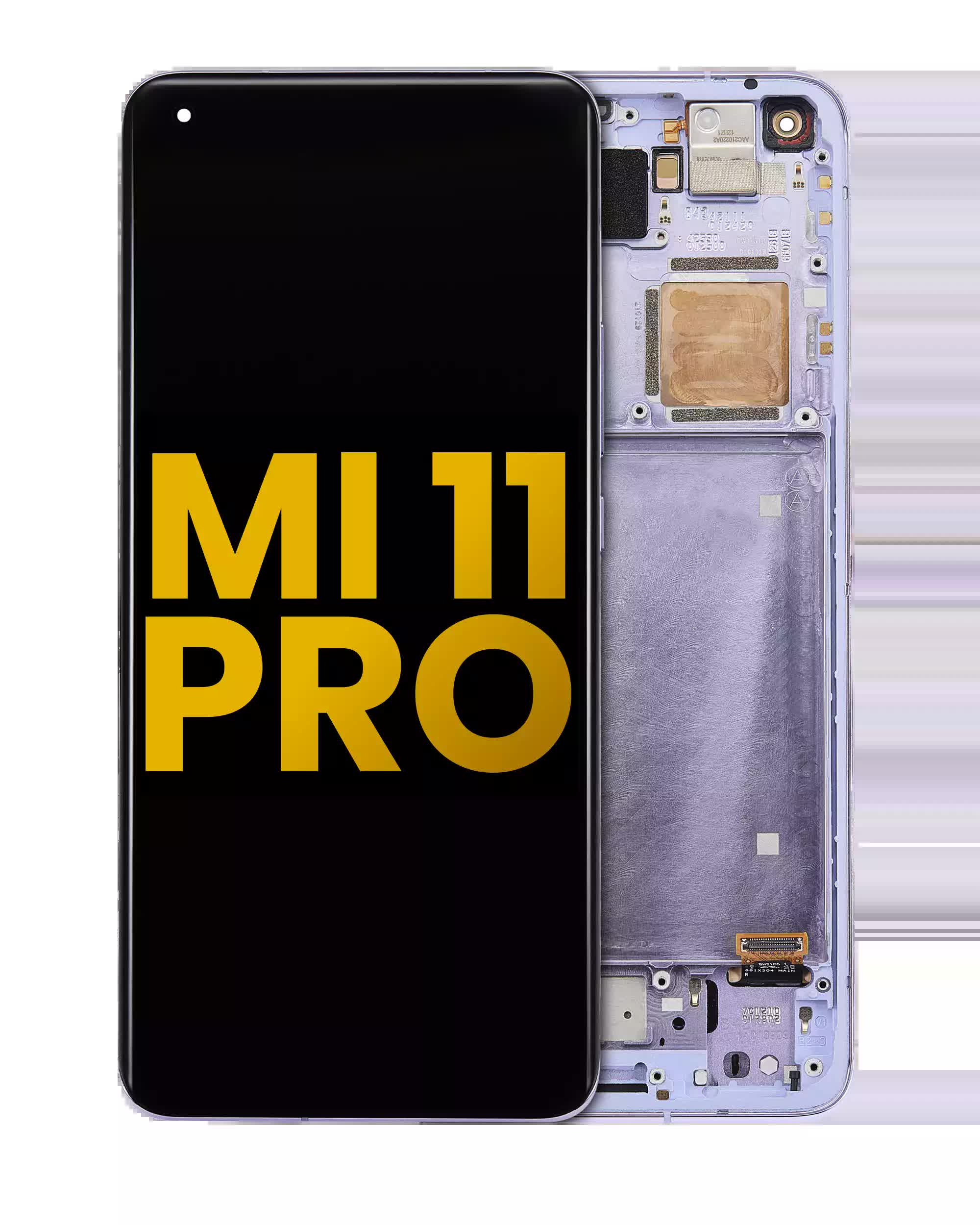 OLED Display mit Rahmen für Xiaomi Mi 11 Pro (professionell aufgearbeitet) (Purple (Violett))