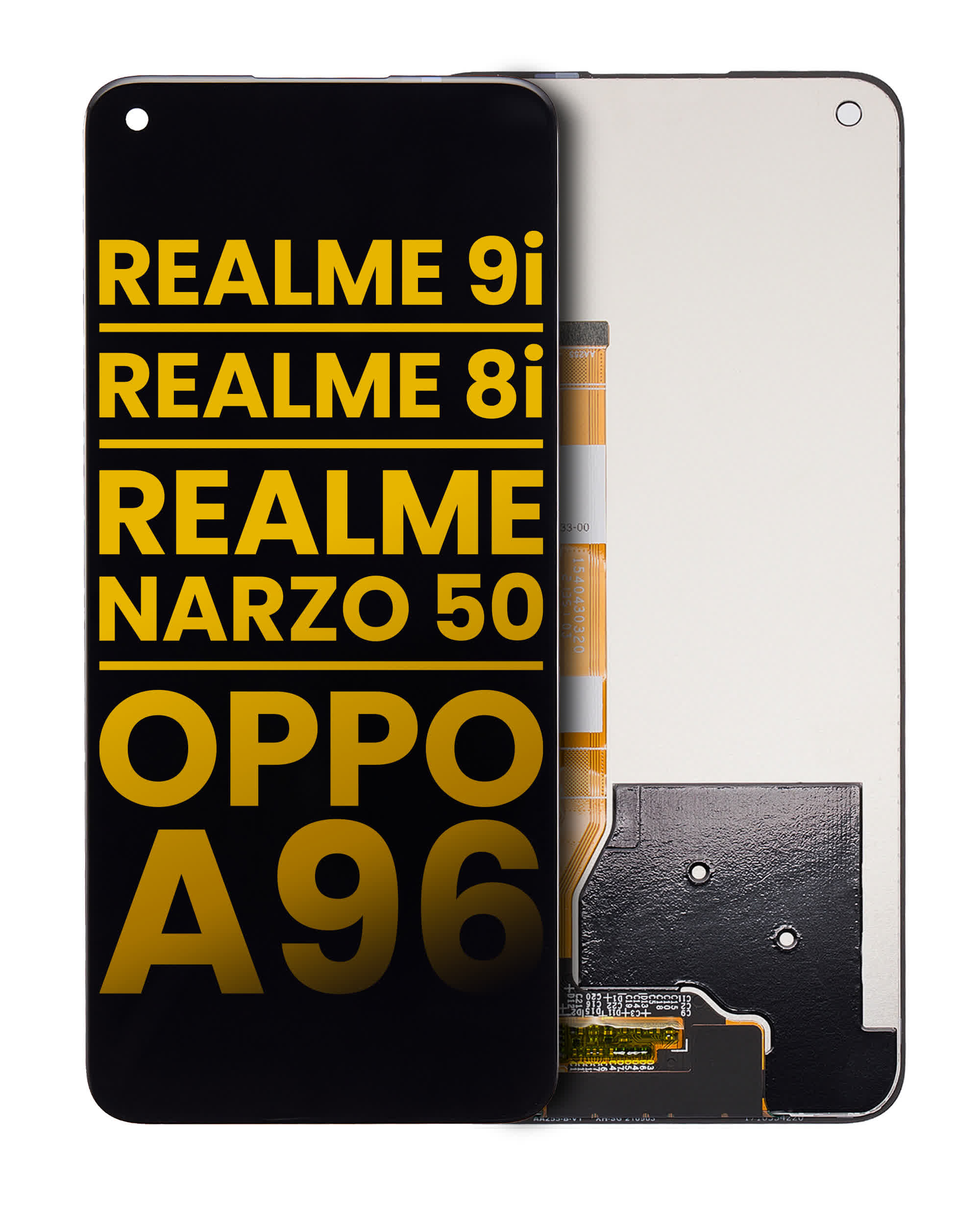 LCD Display ohne Rahmen für Realme 9i / OPPO A96 / K10 (professionell aufgearbeitet)