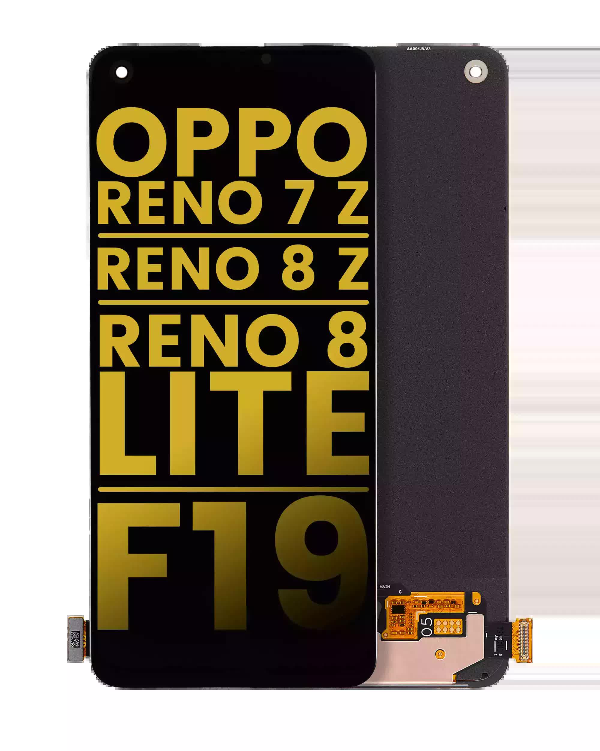 OLED Display ohne Rahmen für OPPO Reno 7 Z / Reno 8Z / Reno 8 Lite / F19 (professionell aufgearbeitet) (05 Version)