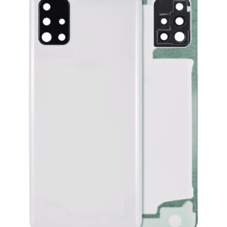 Rückdeckelglas mit Kameraglas für Samsung Galaxy A51 4G (A515 / 2019) (Aftermarket Plus) (Prism Crush White)