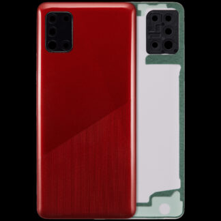 Rückdeckelglas mit Kameraglas für Samsung Galaxy A31 (A315 / 2020) (Aftermarket Plus) (Prism Crush Red)