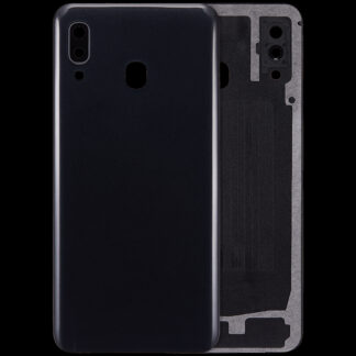 Rückdeckelglas mit Kameraglas für Samsung Galaxy A30 (A305 / 2019) (Aftermarket Plus) (Black (Schwarz))
