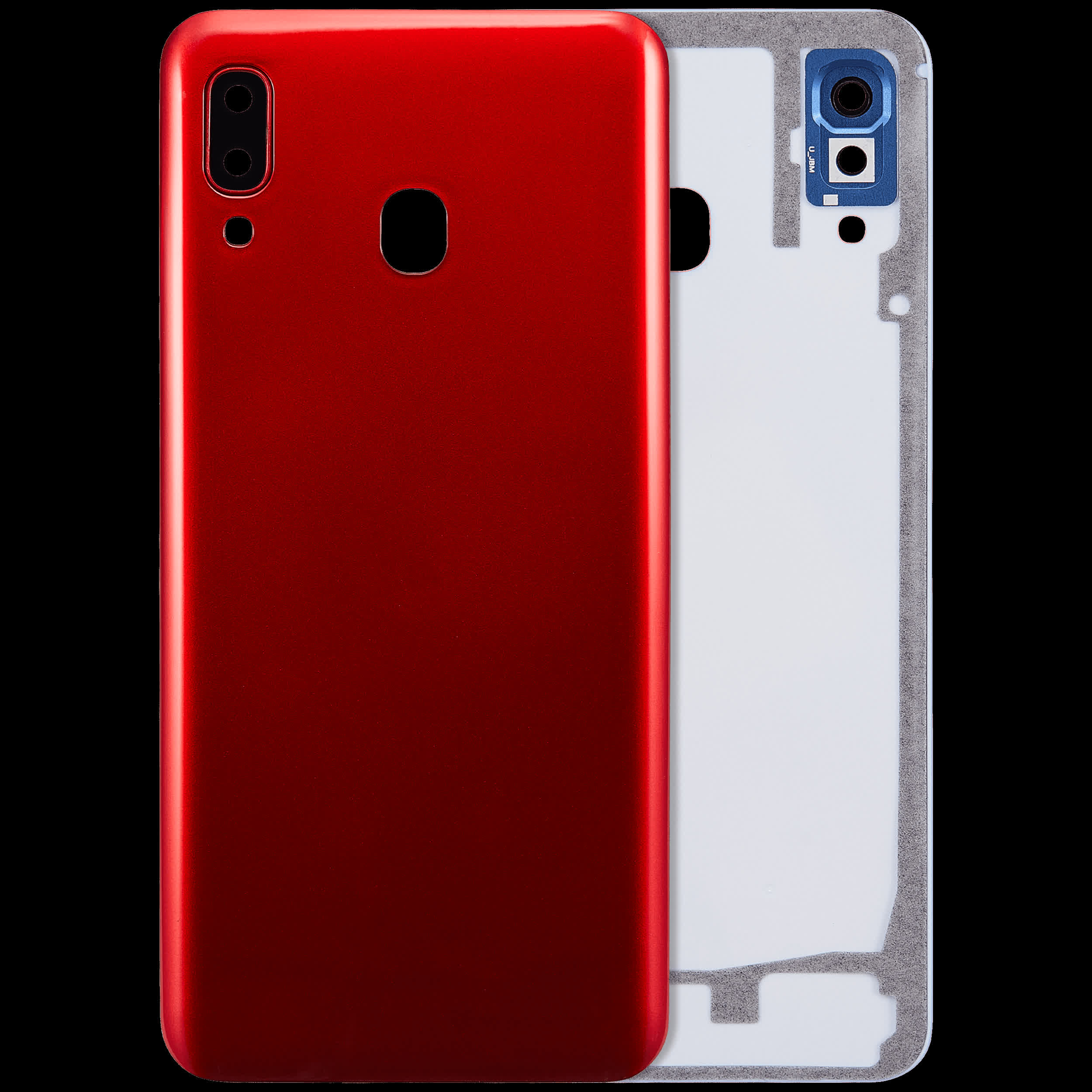 Rückdeckelglas mit Kameraglas für Samsung Galaxy A30 (A305 / 2019) (Aftermarket Plus) (Red (Rot))