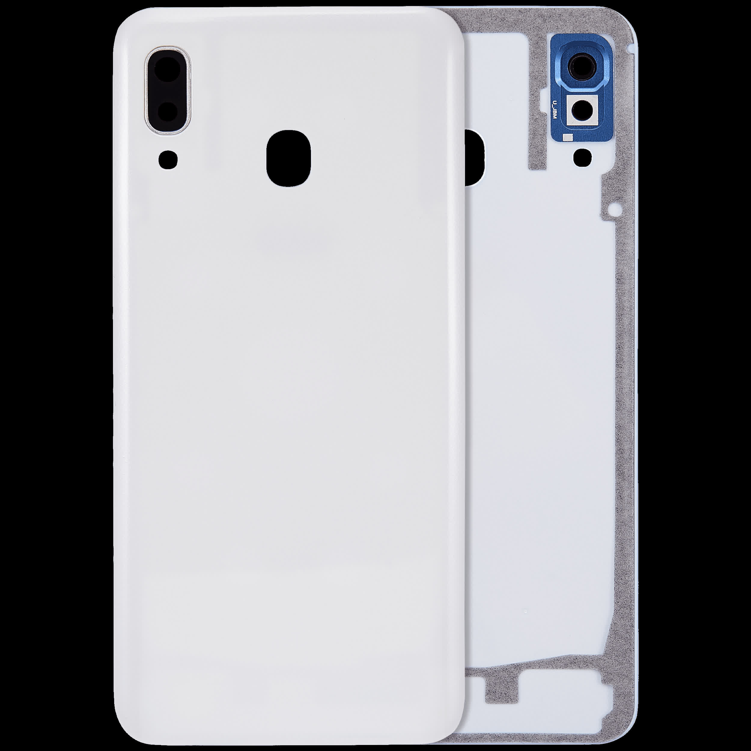 Rückdeckelglas mit Kameraglas für Samsung Galaxy A30 (A305 / 2019) (Aftermarket Plus) (White (Weiß))
