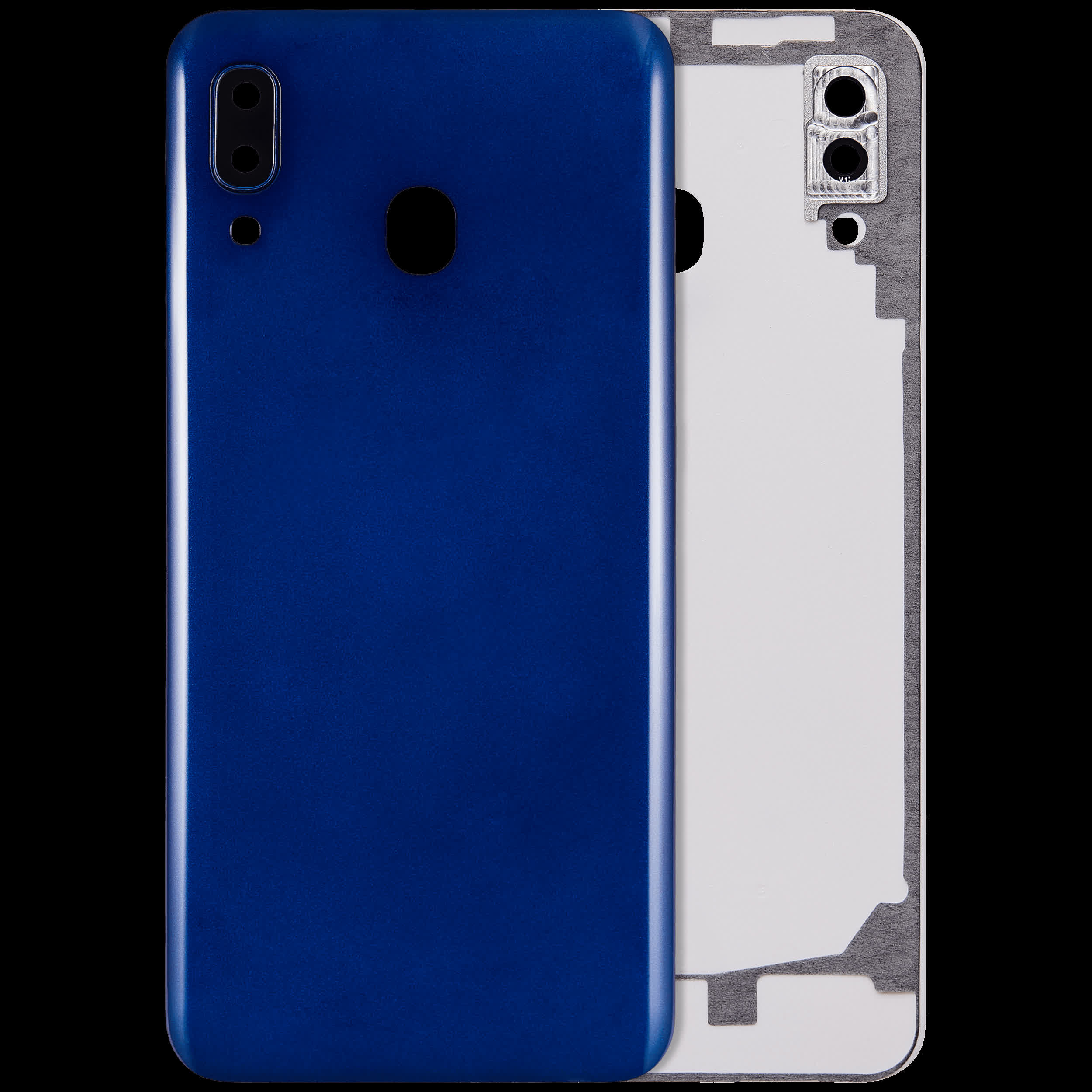 Rückdeckelglas mit Kameraglas für Samsung Galaxy A20 (A205 / 2019) (Aftermarket Plus) (Blue (Blau))