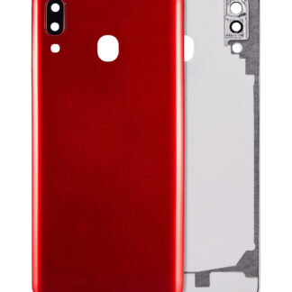 Rückdeckelglas mit Kameraglas für Samsung Galaxy A20 (A205 / 2019) (Aftermarket Plus) (Red (Rot))