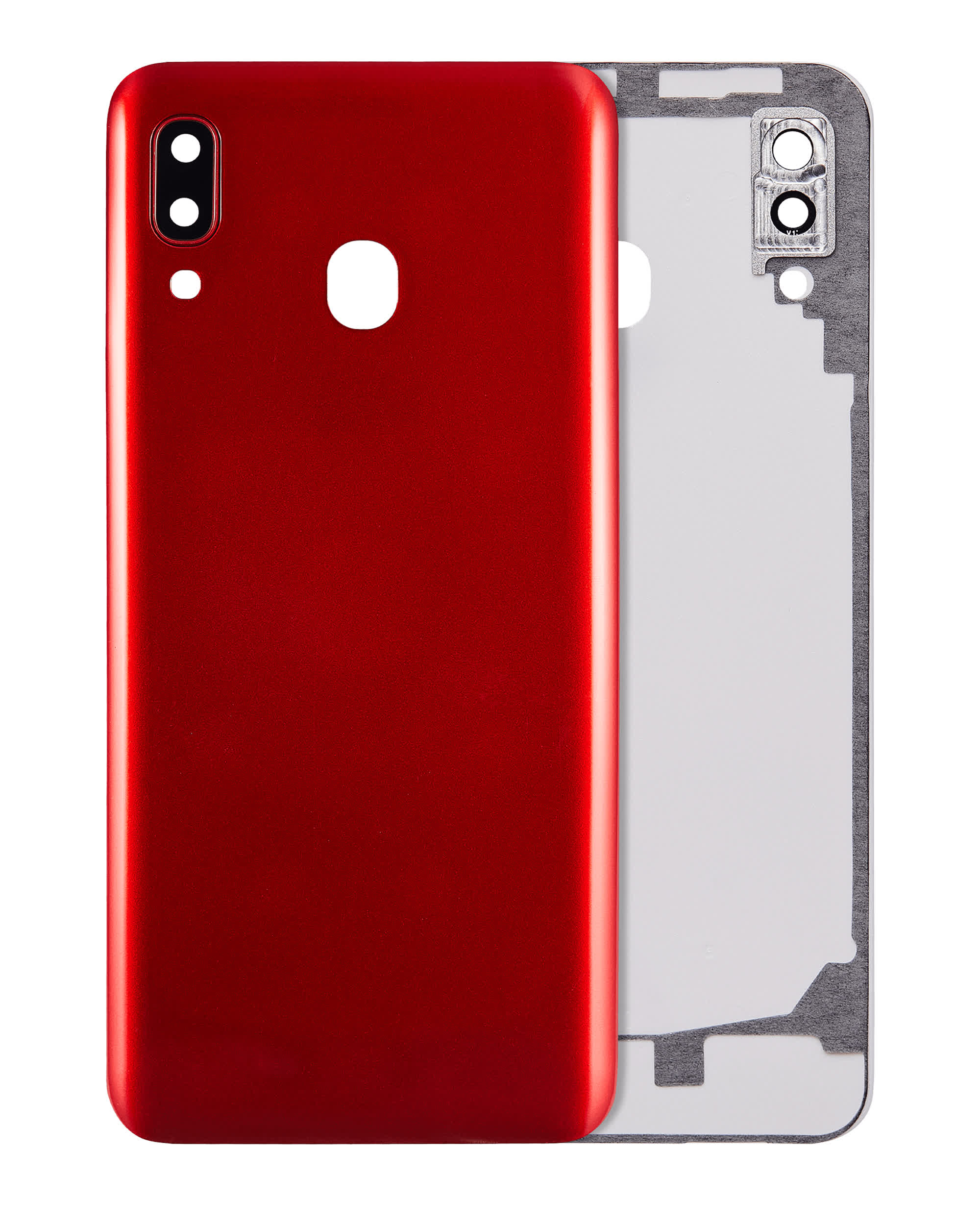 Rückdeckelglas mit Kameraglas für Samsung Galaxy A20 (A205 / 2019) (Aftermarket Plus) (Red (Rot))
