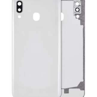 Rückdeckelglas mit Kameraglas für Samsung Galaxy A20 (A205 / 2019) (Aftermarket Plus) (White (Weiß))