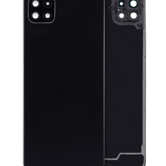 Rückdeckelglas mit Kameraglas für Samsung Galaxy A22 5G (A226 / 2021) (Aftermarket Plus) (Black (Schwarz))