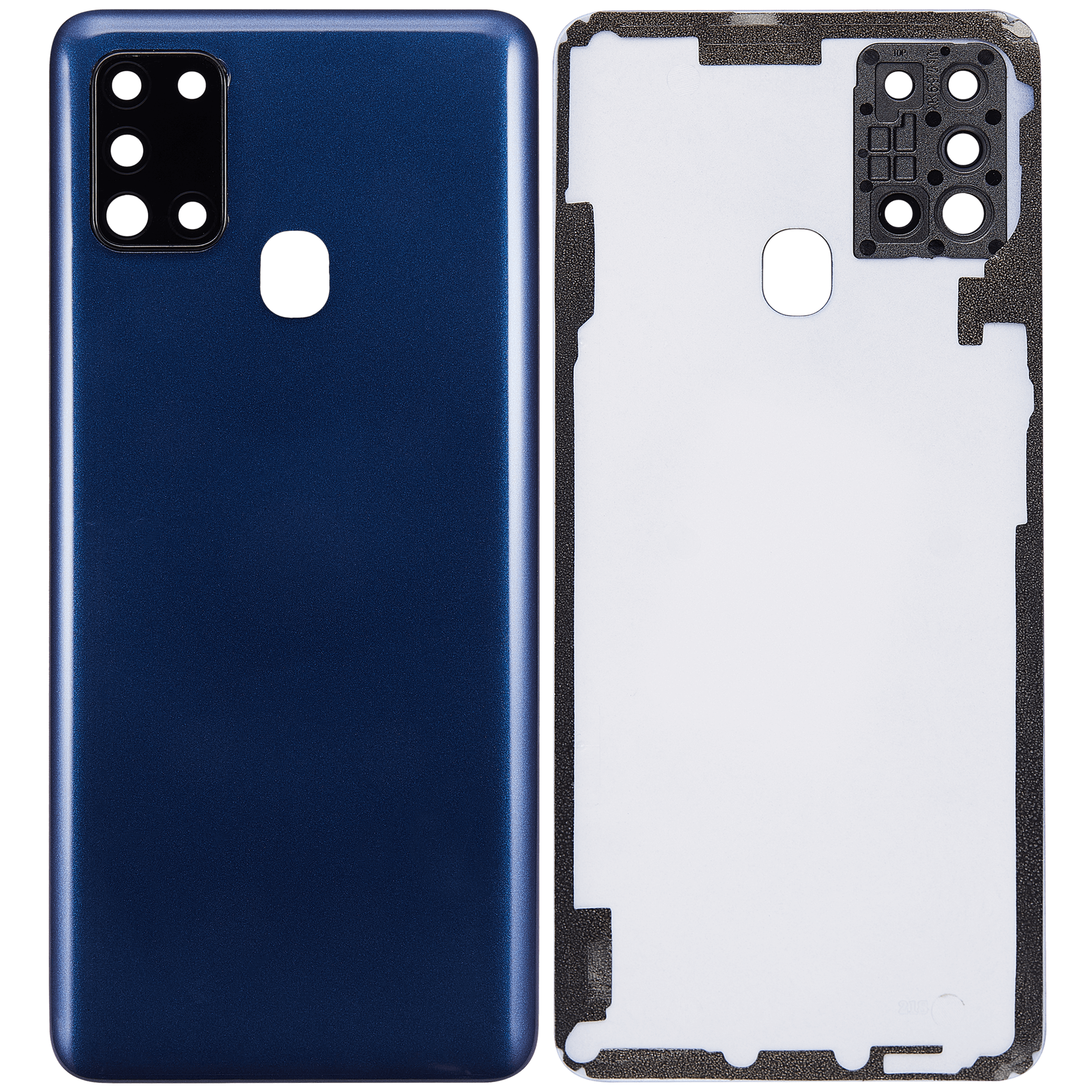 Rückdeckelglas mit Kameraglas für Samsung Galaxy A21s (A217 / 2020) (Aftermarket Plus) (Blue (Blau)) – Bild 4