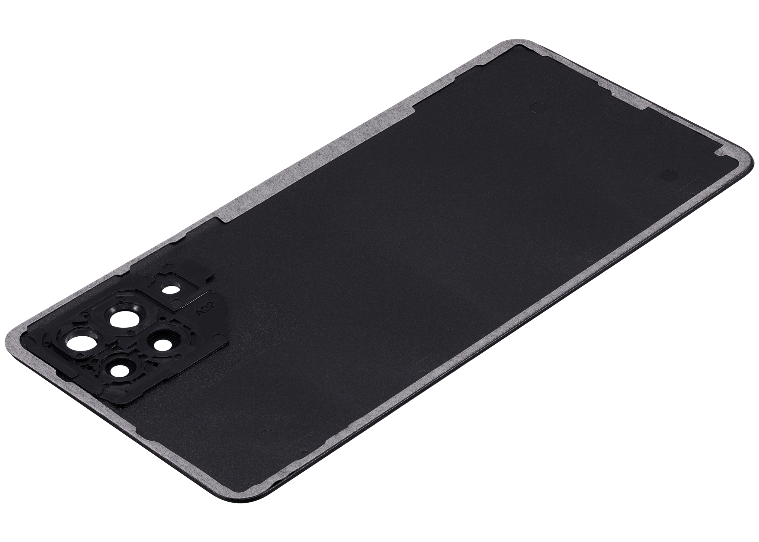 Rückdeckelglas mit Kameraglas für Samsung Galaxy A22 4G (A225 / 2021) (Aftermarket Plus) (Black (Schwarz)) – Bild 4