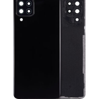 Rückdeckelglas mit Kameraglas für Samsung Galaxy A22 4G (A225 / 2021) (Aftermarket Plus) (Black (Schwarz))