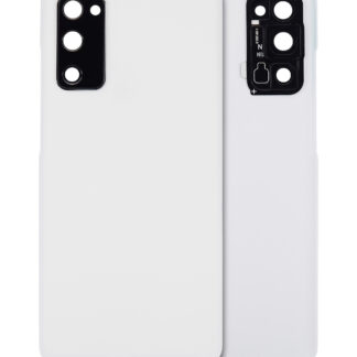 Rückdeckelglas mit Kameraglas für Samsung Galaxy S20 FE 5G (Aftermarket Plus) (Cloud White)