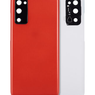 Rückdeckelglas mit Kameraglas für Samsung Galaxy S20 FE 5G (Aftermarket Plus) (Cloud Red)