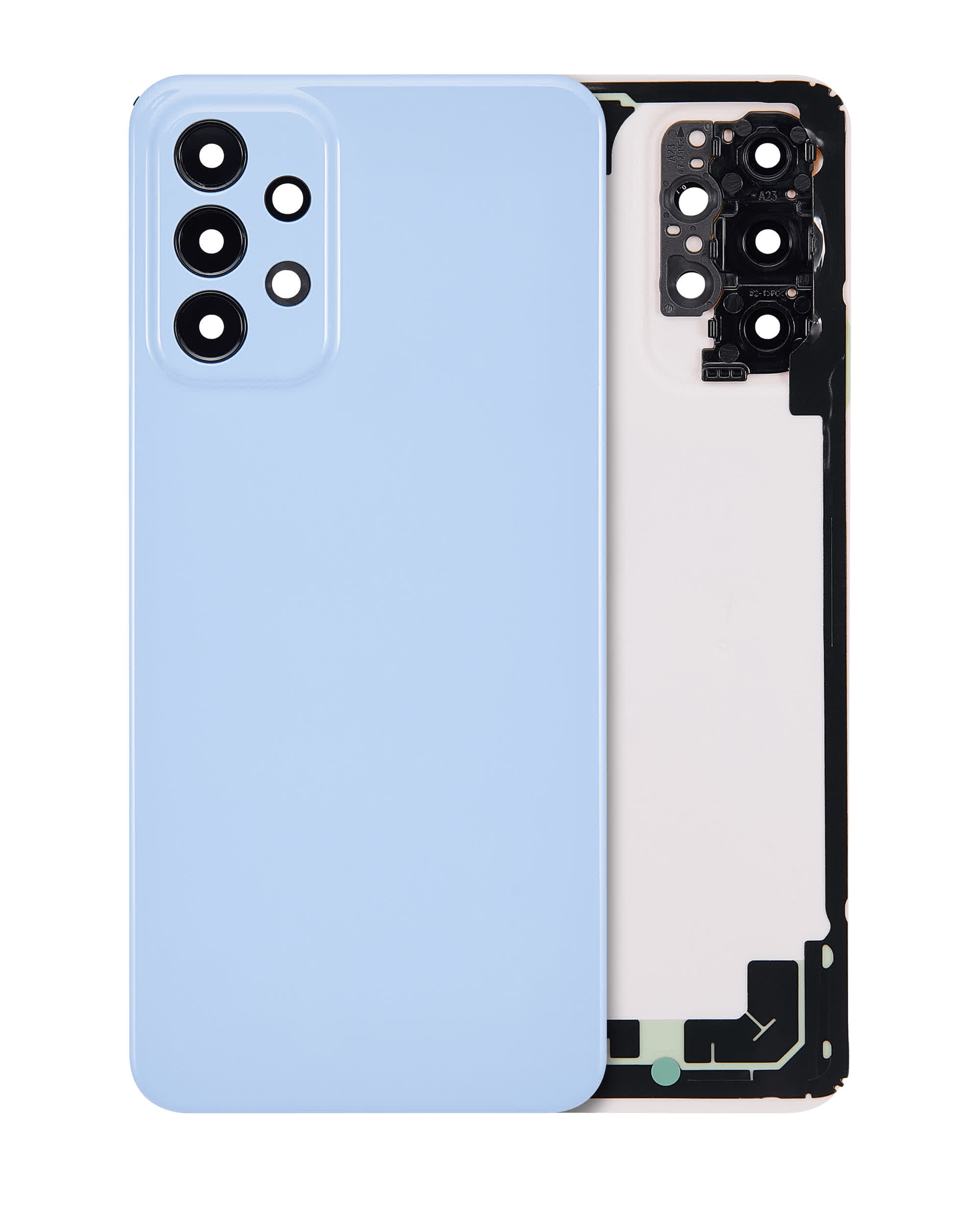 Rückdeckelglas für Samsung Galaxy A23 (A235 / 2022) (Aftermarket Plus) (Blue (Blau))