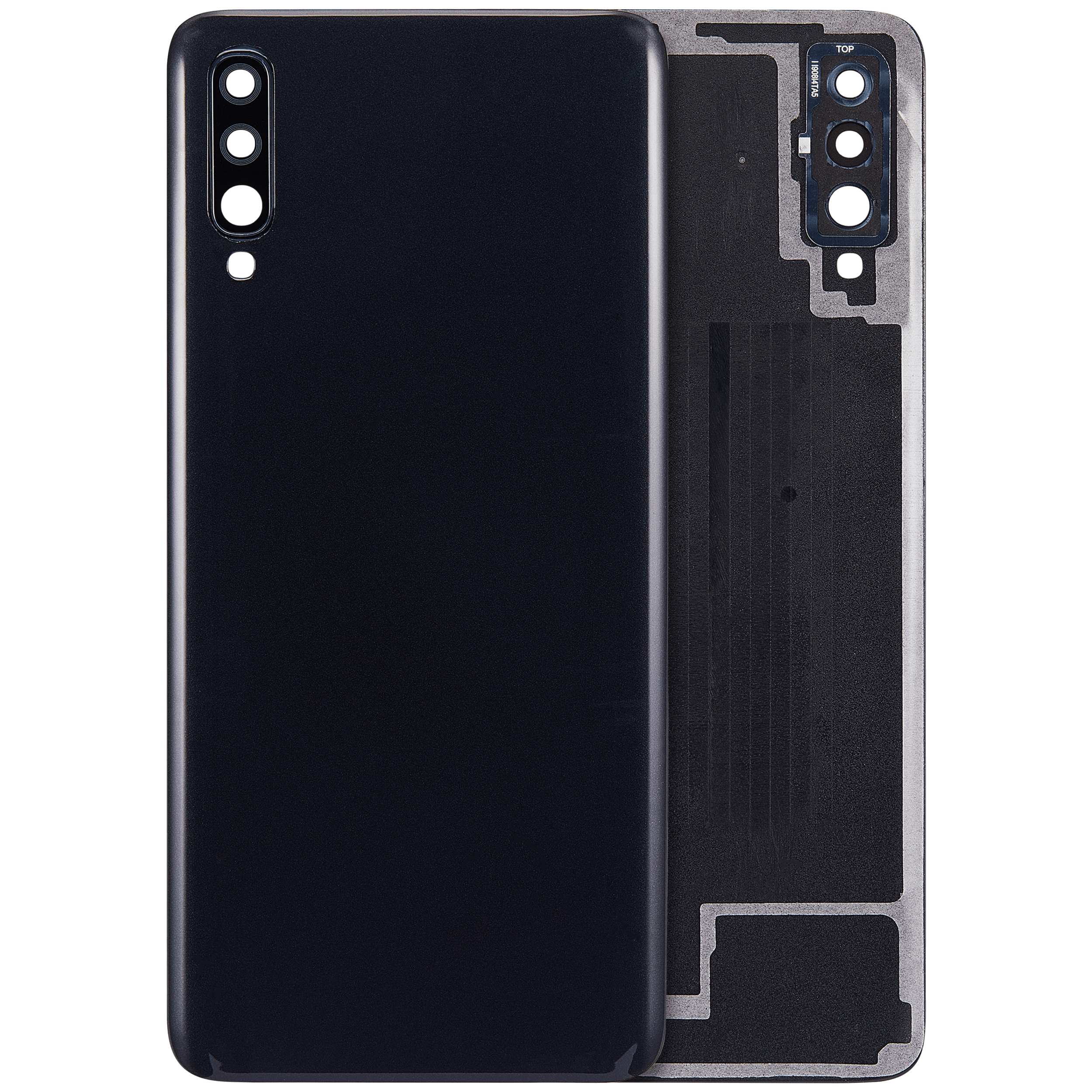 Rückdeckelglas für Samsung Galaxy A70 (A705 / 2019) (Aftermarket Plus) (Black (Schwarz)) – Bild 4