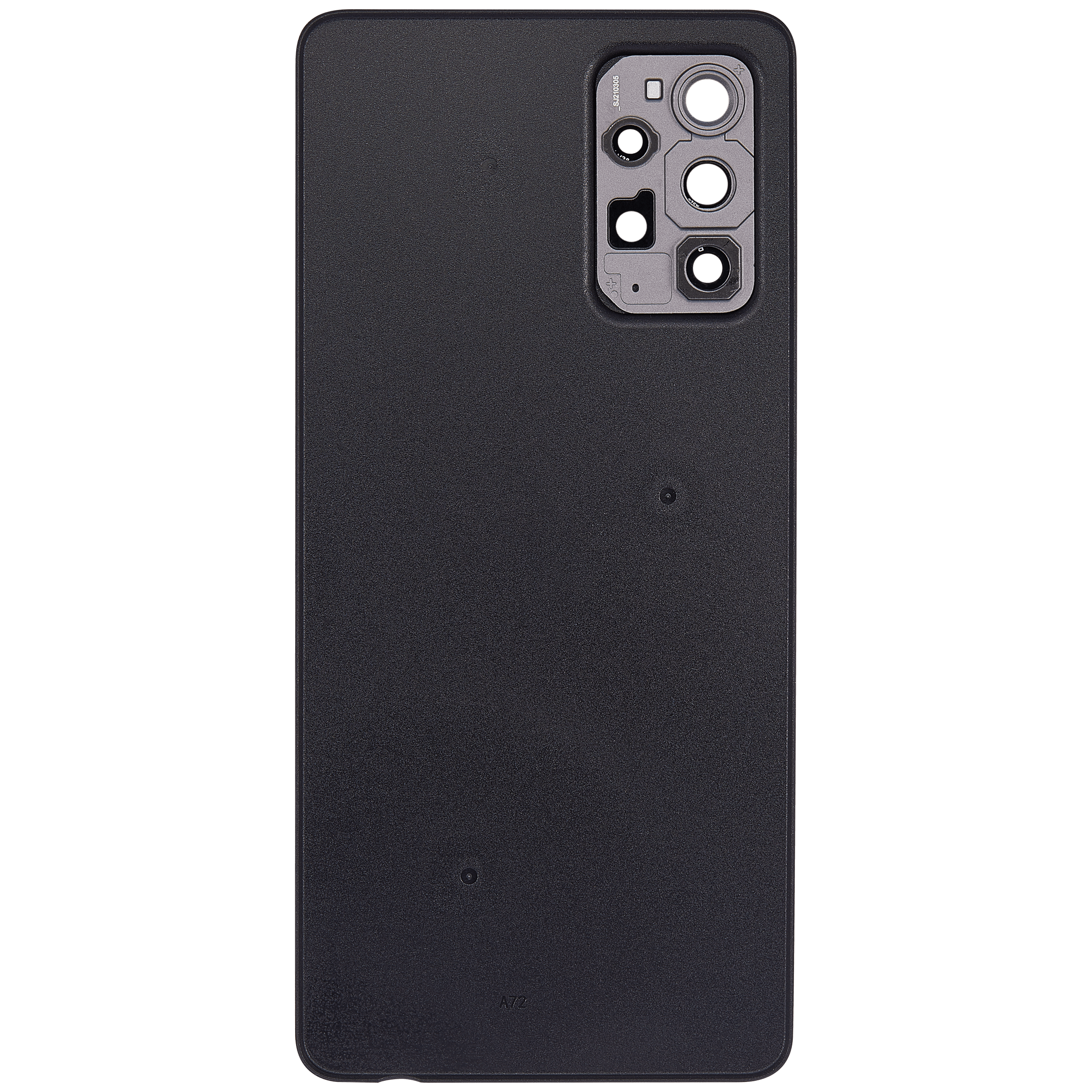 Rückdeckelglas für Samsung Galaxy A72 (A725 / 2021) (Aftermarket Plus) (Awesome Black) – Bild 2