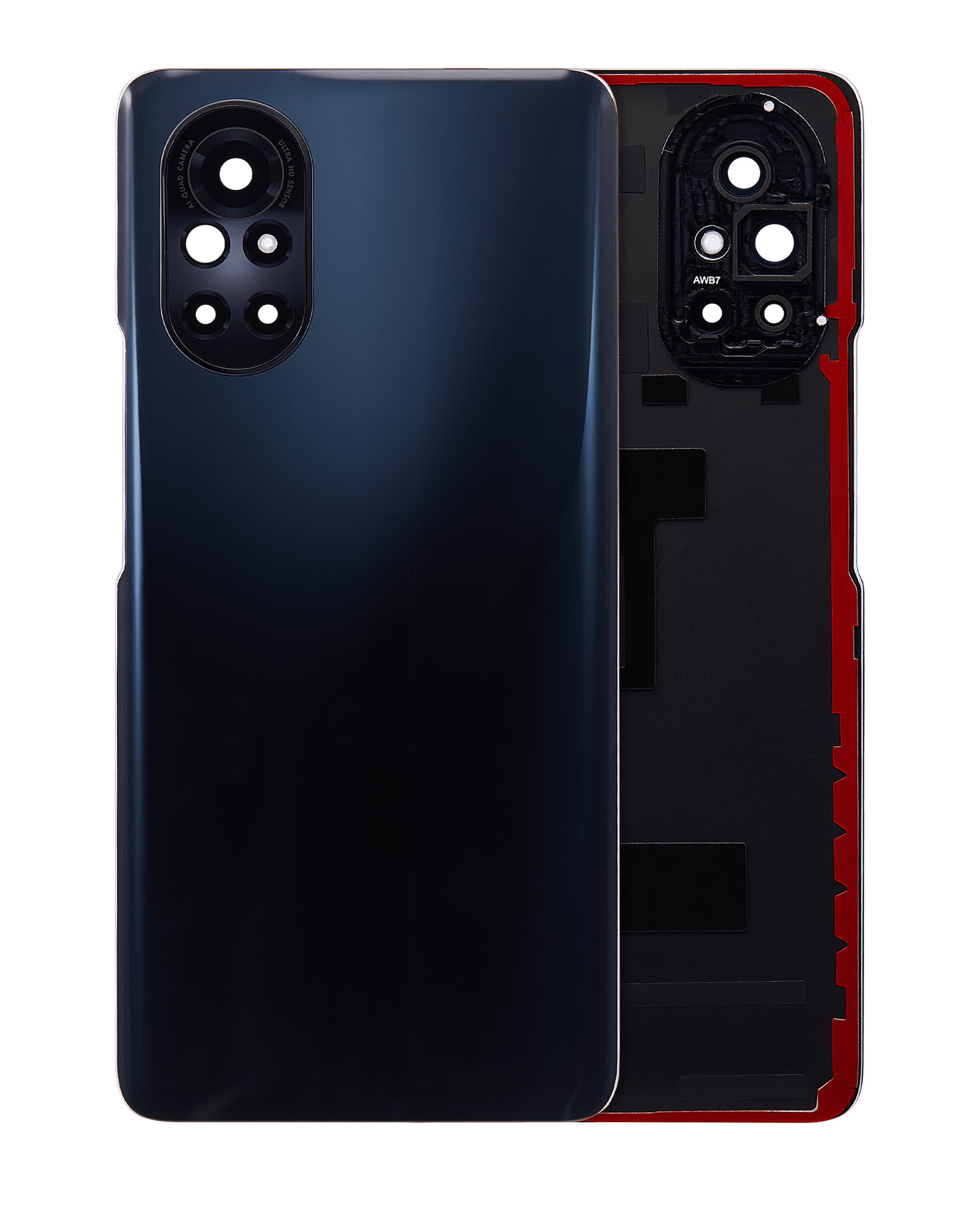 Rückdeckelglas mit Kameraglas für Huawei Nova 8 (Black (Schwarz))