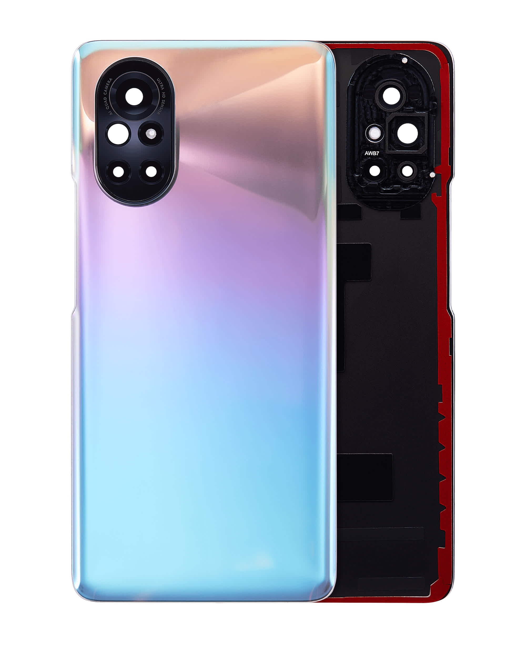 Rückdeckelglas mit Kameraglas für Huawei Nova 8 (Silver (Silber))