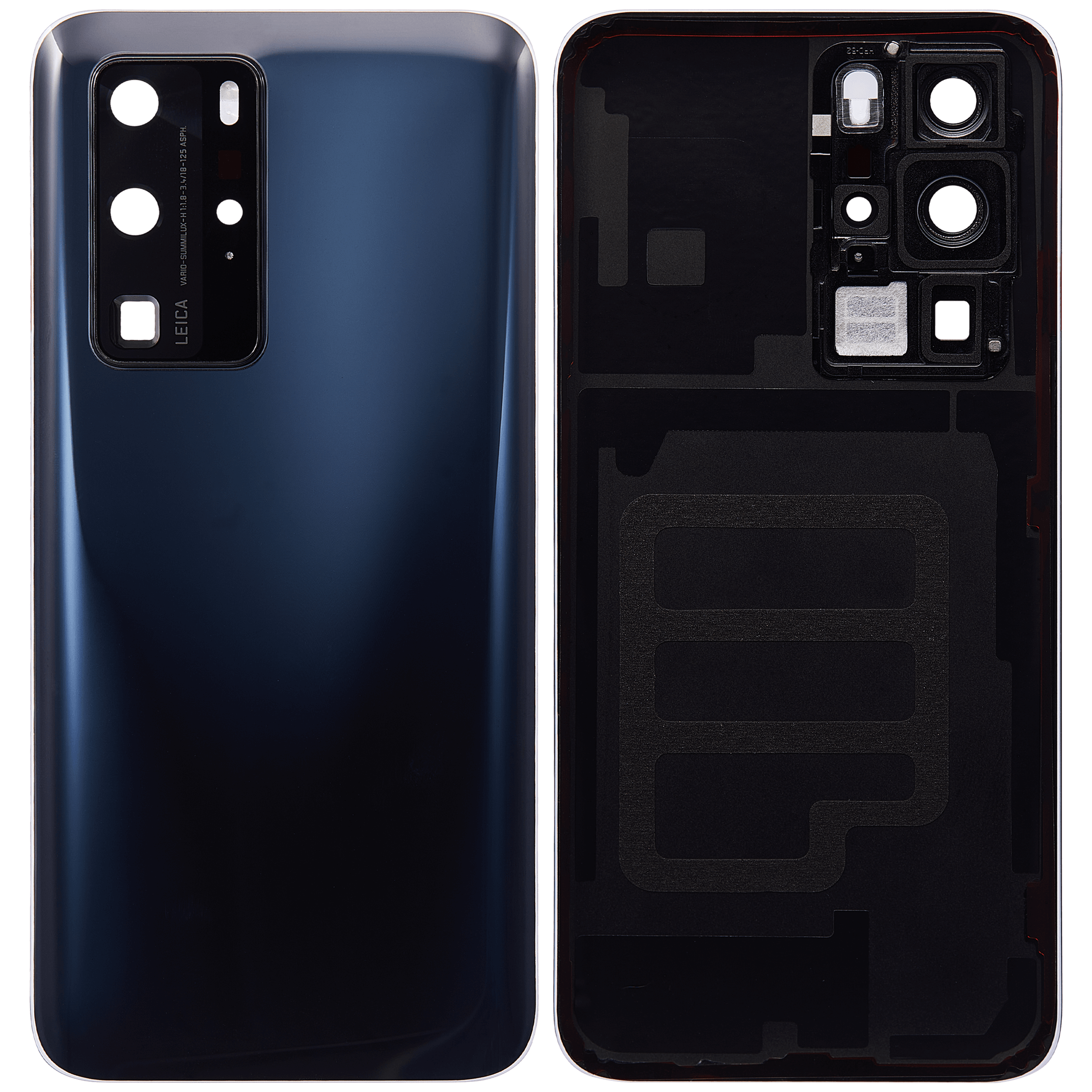 Rückdeckelglas mit Kameraglas für Huawei P40 Pro (Black (Schwarz)) – Bild 2