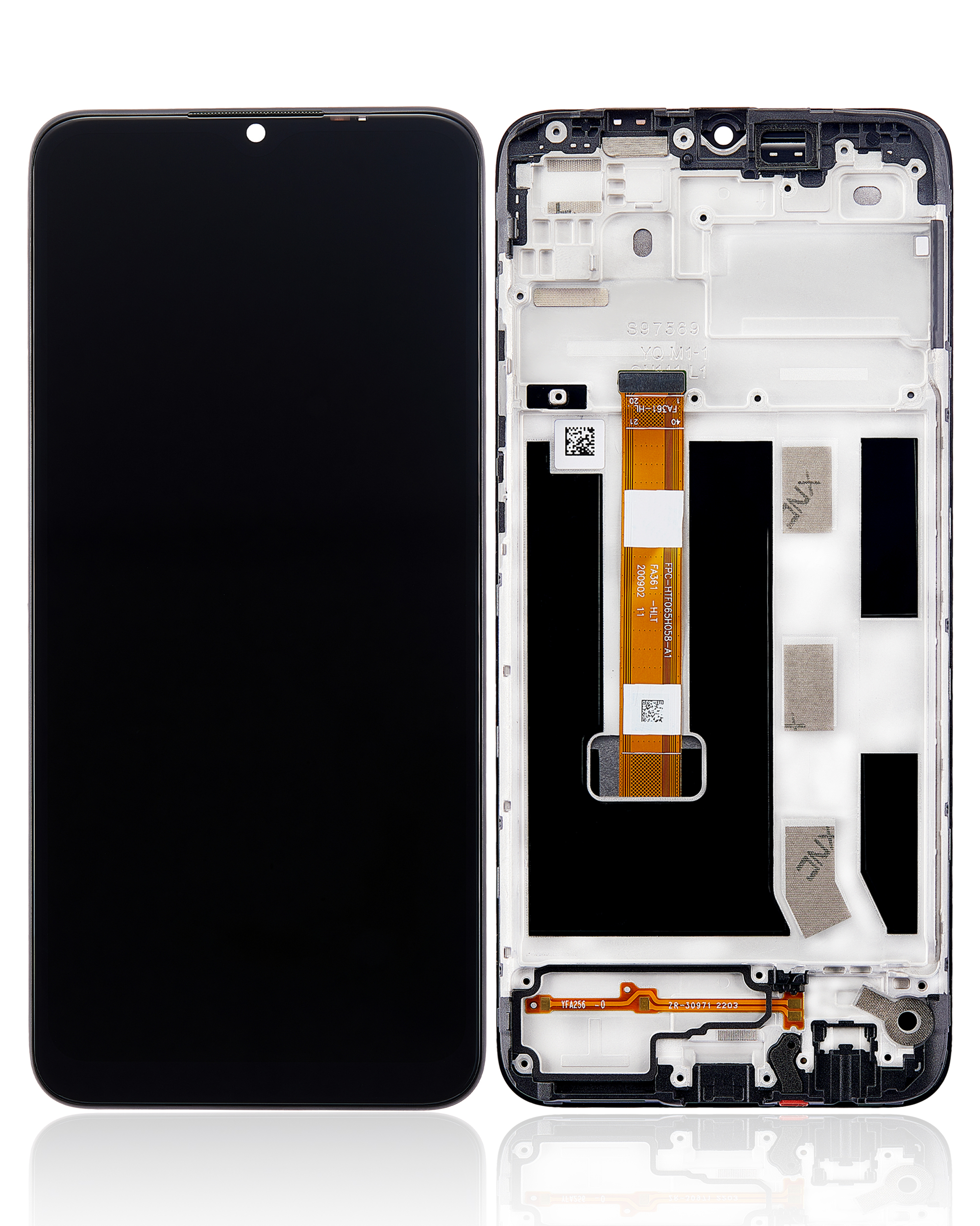 LCD Display mit Rahmen für OPPO A15 / A15S (professionell aufgearbeitet) – Bild 2