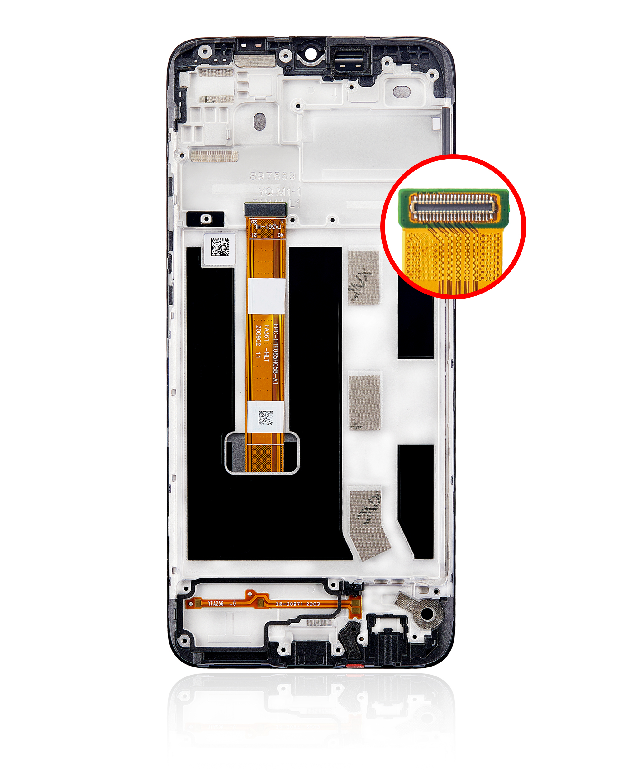 LCD Display mit Rahmen für OPPO A15 / A15S (professionell aufgearbeitet) – Bild 4