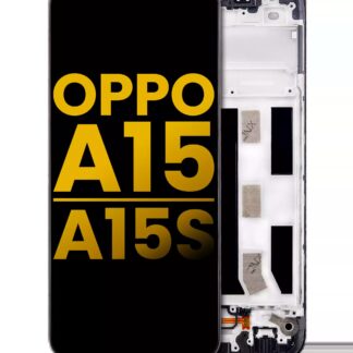 LCD Display mit Rahmen für OPPO A15 / A15S (professionell aufgearbeitet)