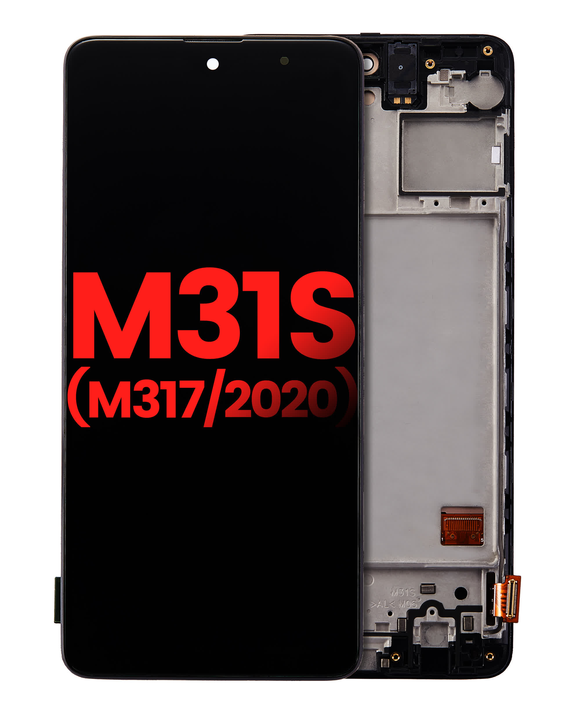 OLED Display mit Rahmen für Samsung Galaxy M31S (M317 / 2020) (Aftermarket Plus)
