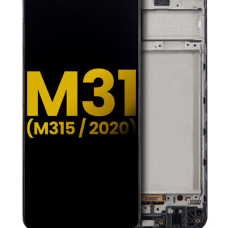 OLED Display mit Rahmen für Samsung Galaxy M31 (M315 / 2020) (professionell aufgearbeitet)