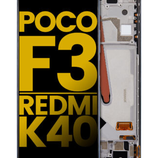 OLED Display mit Rahmen für Xiaomi Poco F3 / Redmi K40 / Redmi K40 Pro (professionell aufgearbeitet) (Deep Ocean Blue)