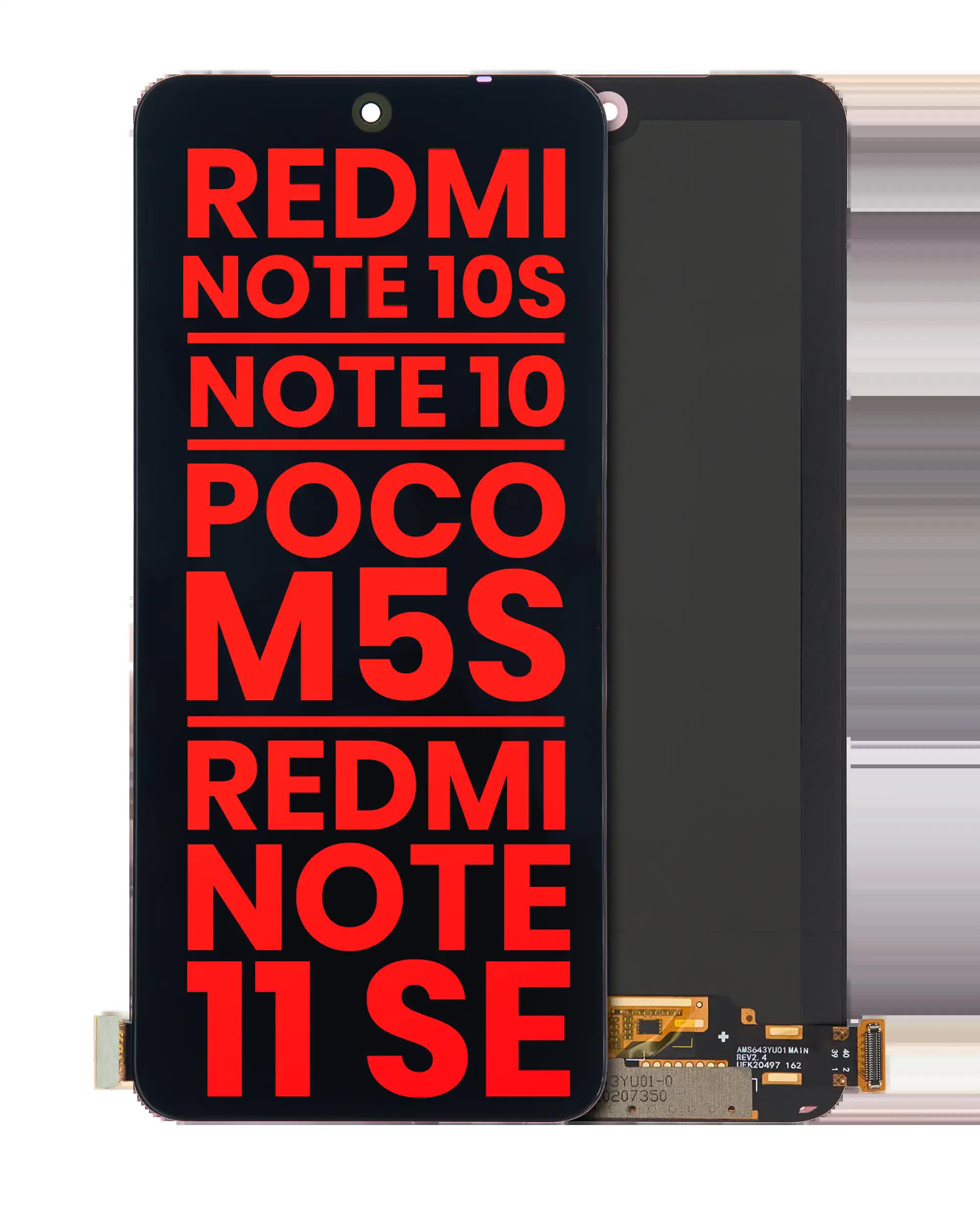 OLED Display ohne Rahmen für Xiaomi Redmi Note 10S / Note 10 / Poco M5s / Redmi Note 11 SE (India Version) (Aftermarket Plus)