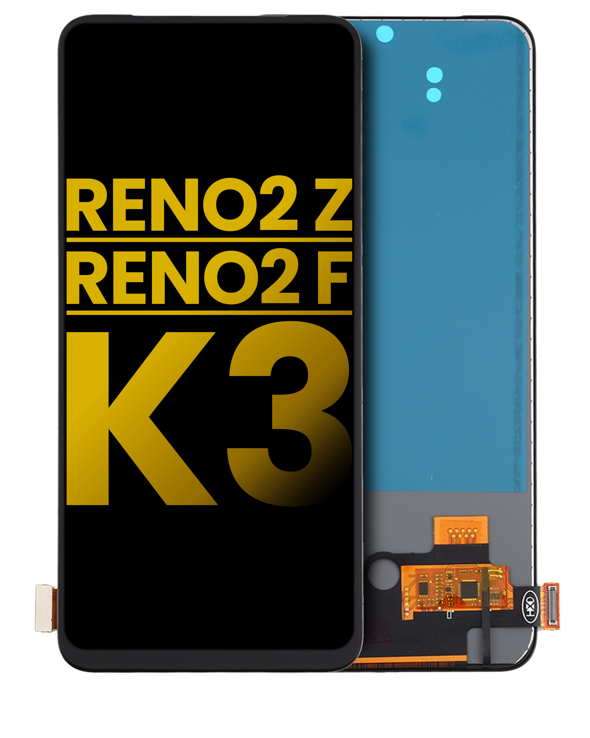OLED Display ohne Rahmen für OPPO Reno2 Z / Reno2 F / K3 (professionell aufgearbeitet) – Bild 2