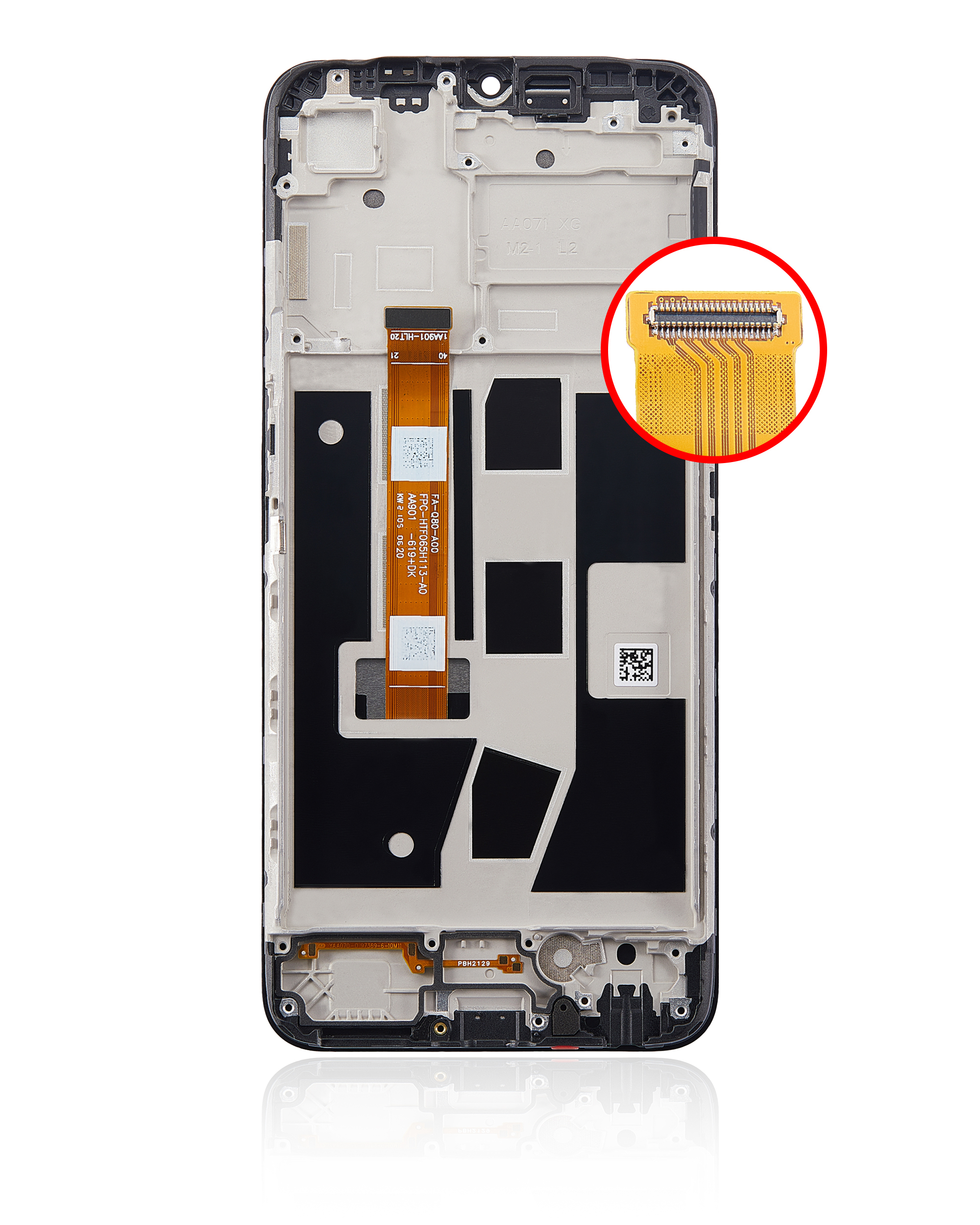 LCD Display mit Rahmen für OPPO A54s / A16 (professionell aufgearbeitet) – Bild 4