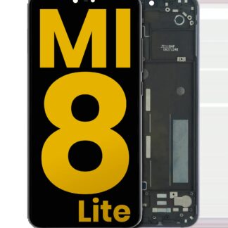 LCD Display mit Rahmen für Xiaomi Mi 8 Lite (professionell aufgearbeitet) (Midnight Black (Schwarz))