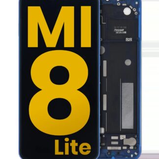 LCD Display mit Rahmen für Xiaomi Mi 8 Lite (professionell aufgearbeitet) (Aurora Blue)