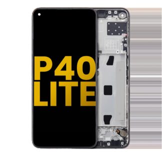 LCD Display mit Rahmen für Huawei P40 Lite 5G (professionell aufgearbeitet) (Midnight Black (Schwarz))