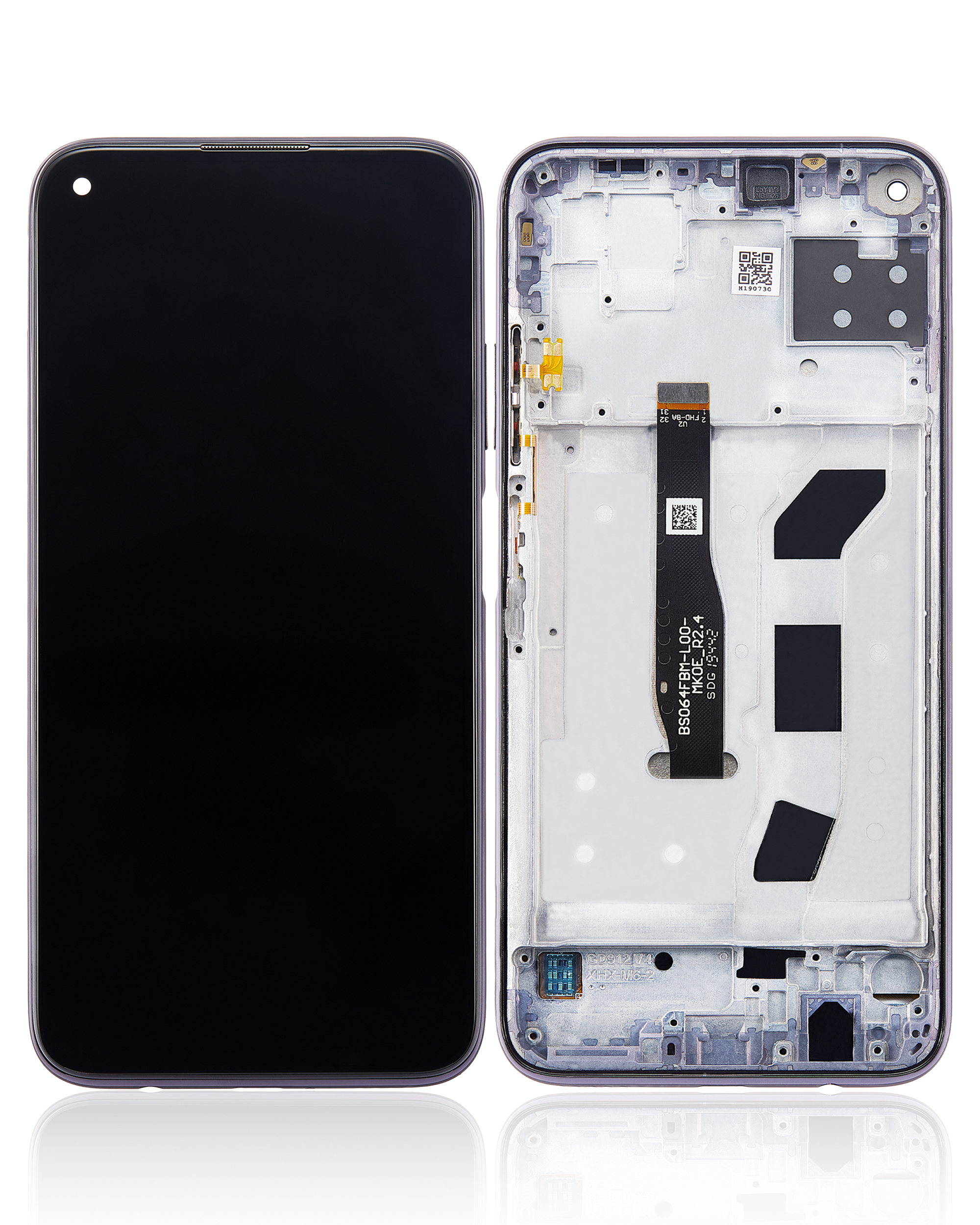 LCD Display mit Rahmen für Huawei P40 Lite / Nova 6 SE (professionell aufgearbeitet) (Black (Schwarz)) – Bild 2