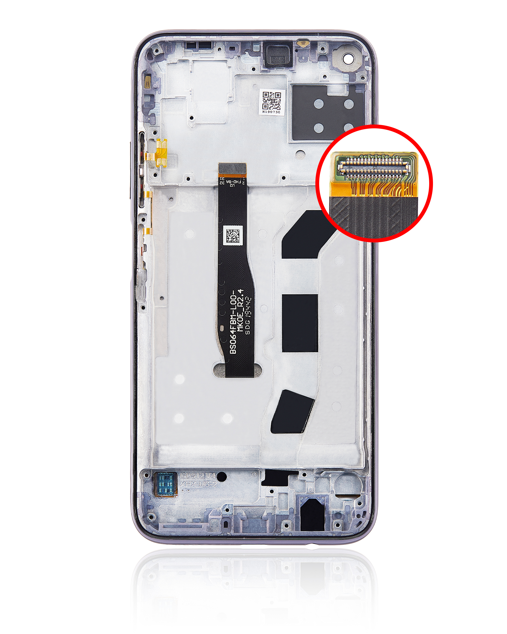 LCD Display mit Rahmen für Huawei P40 Lite / Nova 6 SE (professionell aufgearbeitet) (Black (Schwarz)) – Bild 4