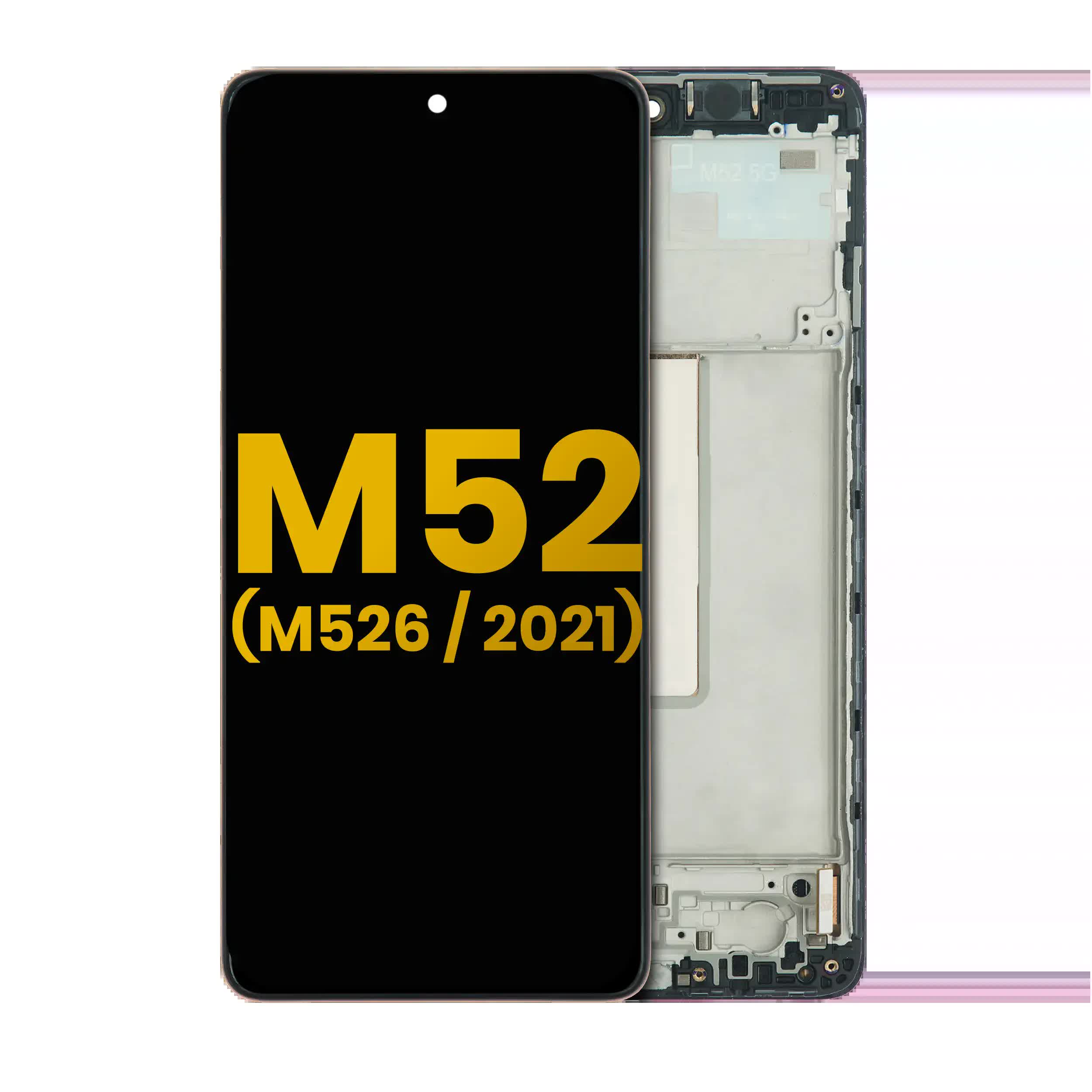 OLED Display mit Rahmen für Samsung Galaxy M52 5G (M526 / 2021) (professionell aufgearbeitet)