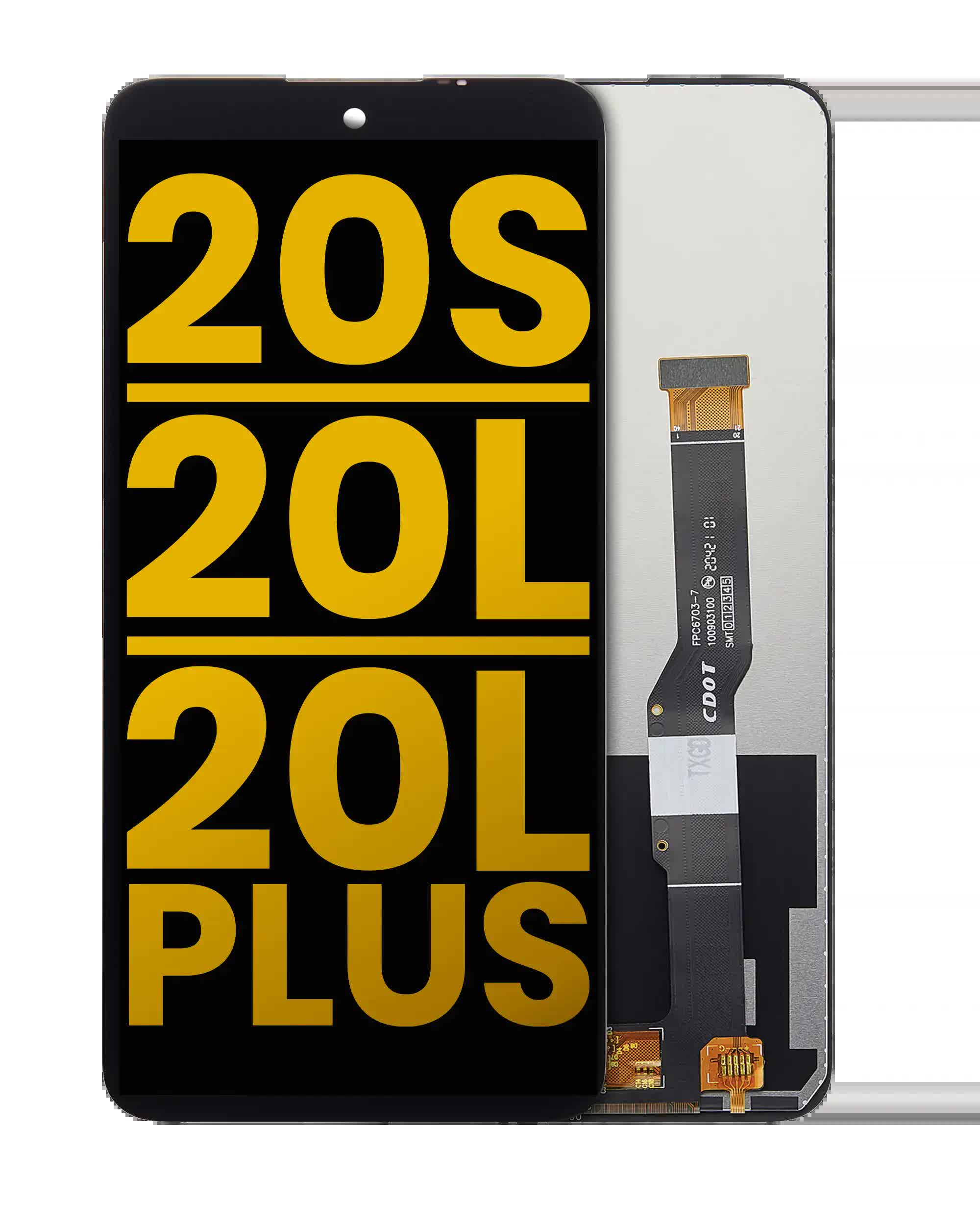 LCD Display ohne Rahmen für TCL 20S / TCL 20L / TCL 20L Plus (professionell aufgearbeitet)