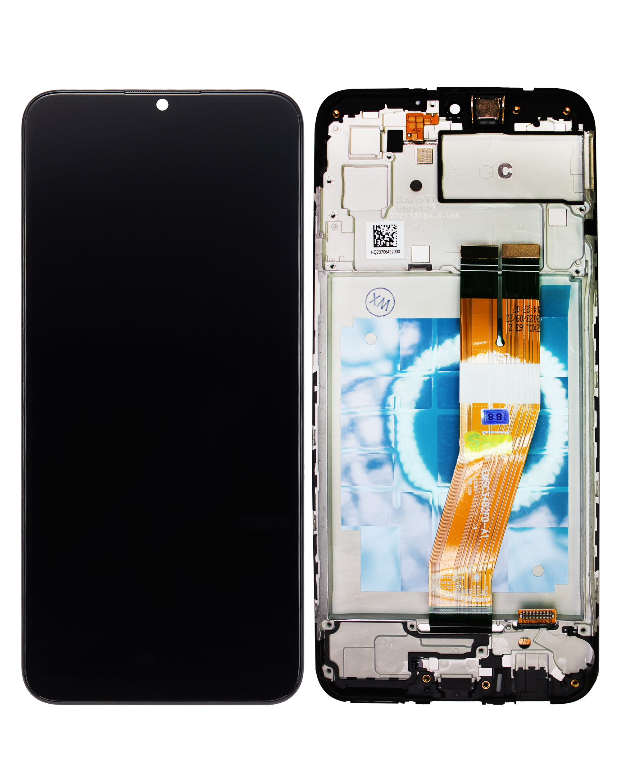 LCD Display mit Rahmen für Samsung Galaxy A03 (A035F / 2021) (International Version) (professionell aufgearbeitet) – Bild 4
