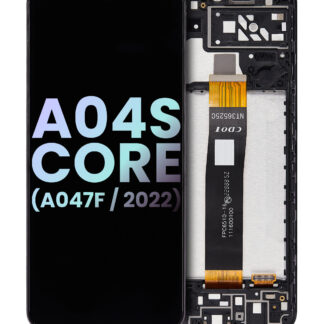 LCD Display mit Rahmen für Samsung Galaxy A04S Core (A047 / 2022) (Service Pack) (Black (Schwarz))