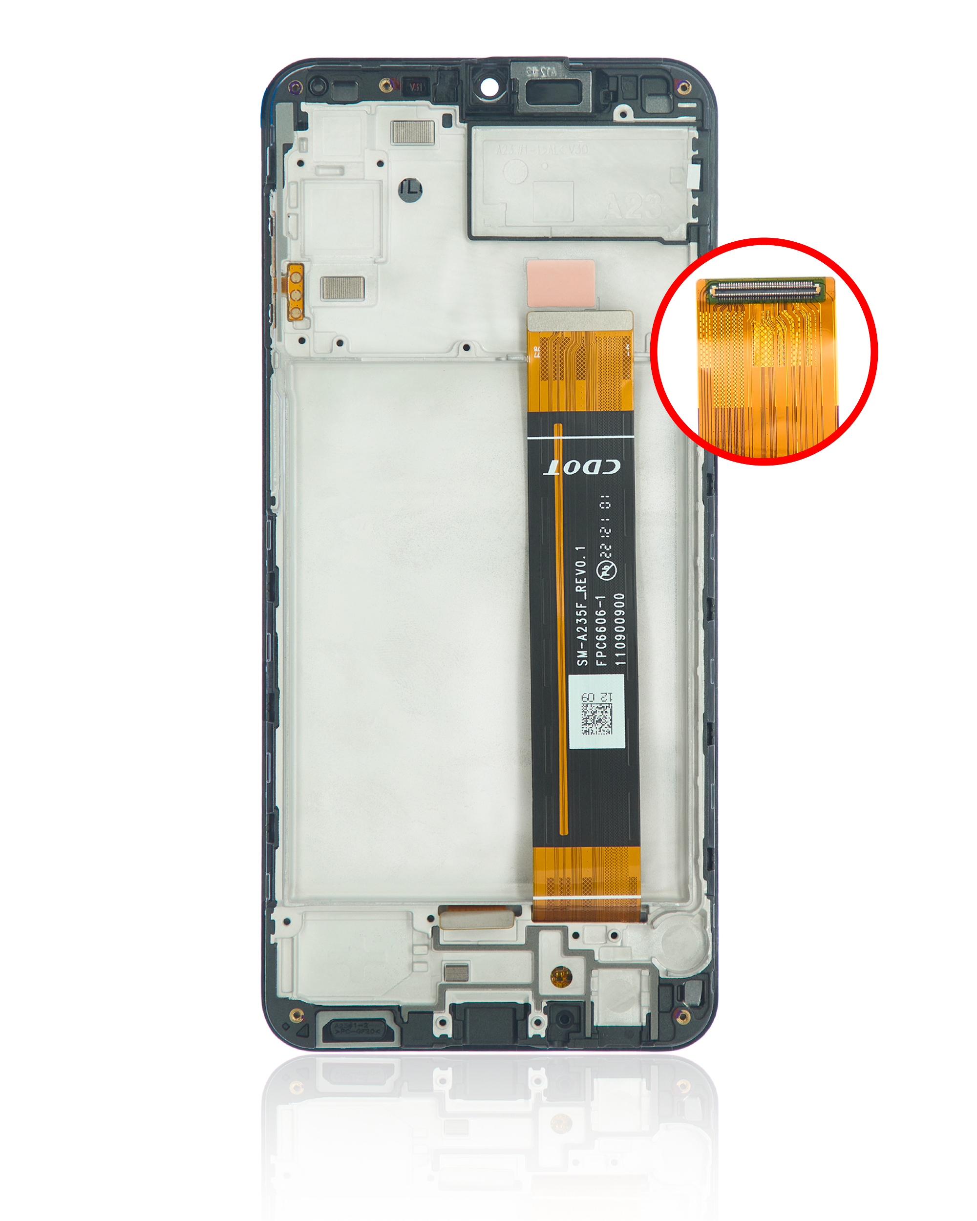 LCD Display mit Rahmen für Samsung Galaxy A23 (A235 / 2022) (professionell aufgearbeitet) – Bild 4