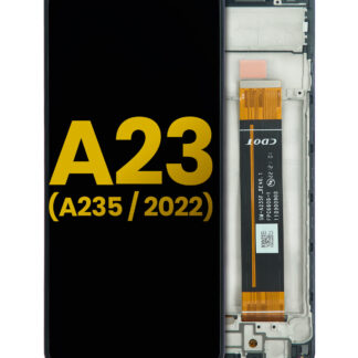 LCD Display mit Rahmen für Samsung Galaxy A23 (A235 / 2022) (professionell aufgearbeitet)