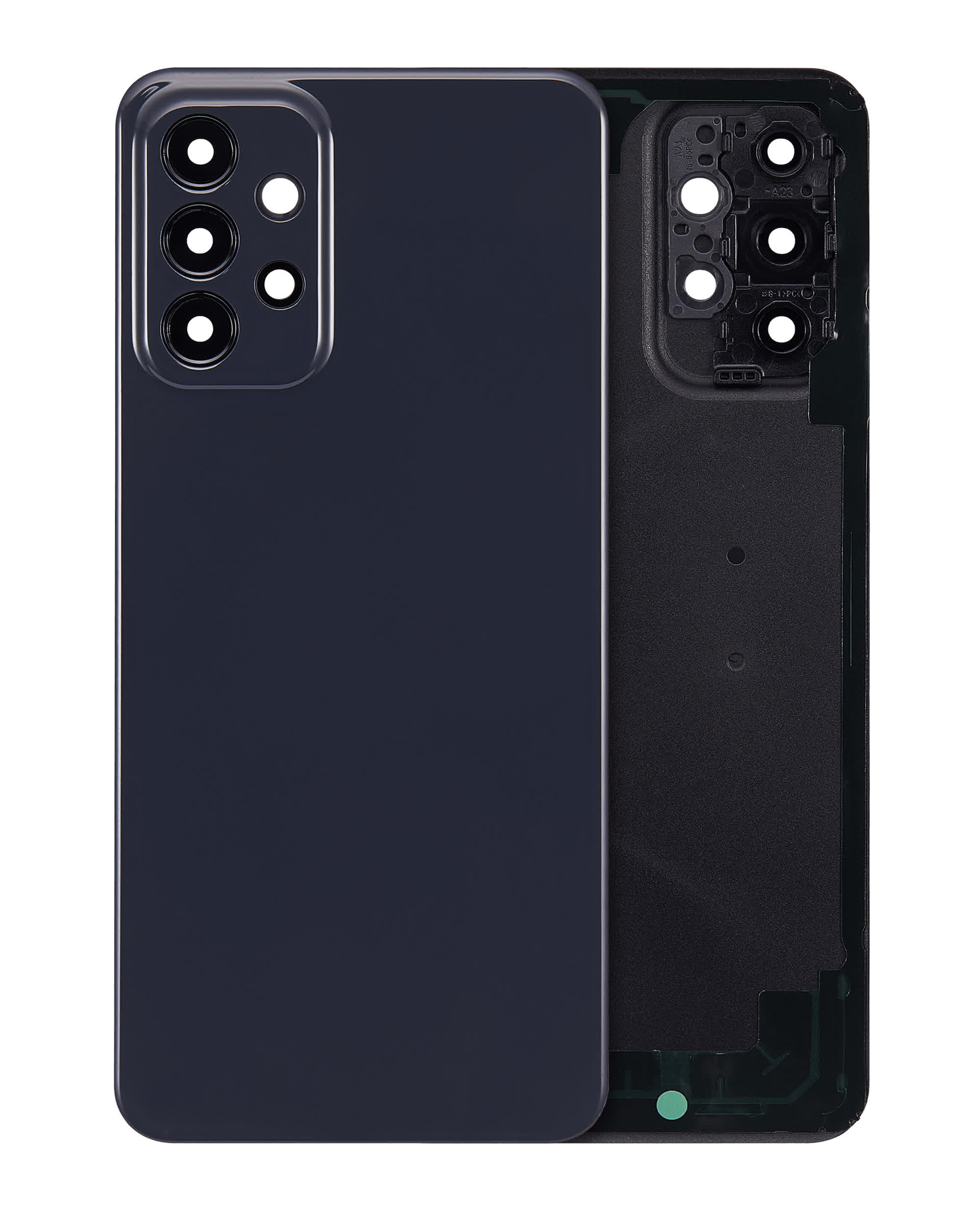 Rückdeckelglas für Samsung Galaxy A23 (A235 / 2022) (Aftermarket Plus) (Black (Schwarz))
