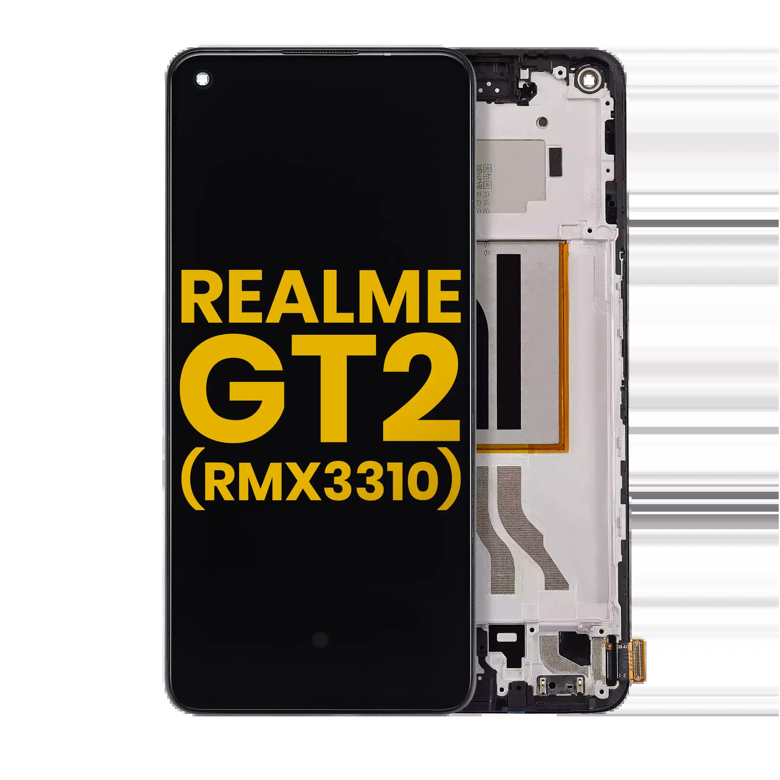 OLED Display mit Rahmen für Realme GT2 (RMX3310) (professionell aufgearbeitet)
