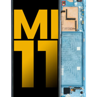 OLED Display mit Rahmen für Xiaomi Mi 11 (professionell aufgearbeitet) (Horizon Blue)