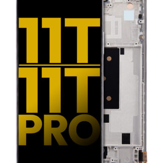 OLED Display mit Rahmen für Xiaomi 11T / 11T Pro (professionell aufgearbeitet) (Moonlight White)